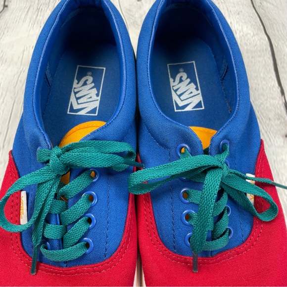 Vans Era Color block Red Green Blue Skater Shoe Size 9 Men’s /10.5 Womens - Picture 8 of 11
